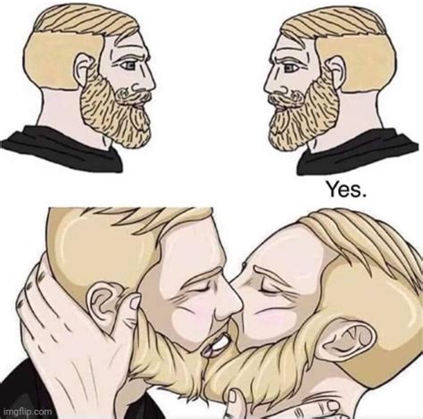 2 dudes kissing meme